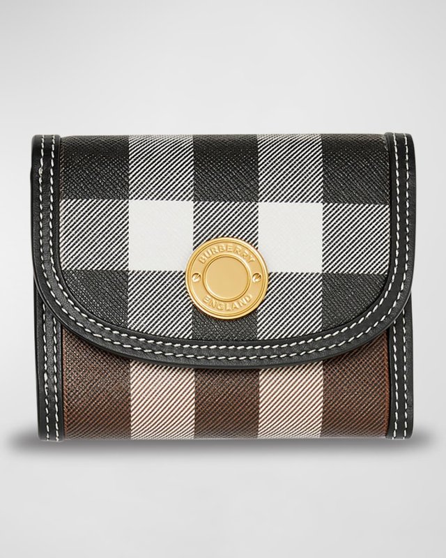Lancaster Check Trifold Wallet